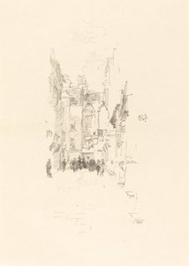 Mały Dziedziniec, Targi Sukien autorstwa James Abbott McNeill Whistler