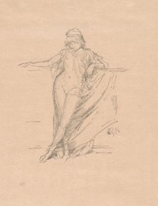 Mała Udrapowana Postać, Pochylona autorstwa James Abbott McNeill Whistler