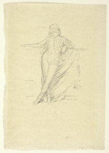 Mała Drapowana Postać, Pochylona autorstwa James Abbott McNeill Whistler