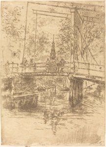 Mały Most Zwodzony, Amsterdam autorstwa James Abbott McNeill Whistler