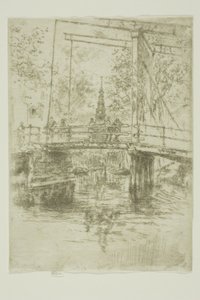 Mały Most Zwodzony, Amsterdam autorstwa James Abbott McNeill Whistler