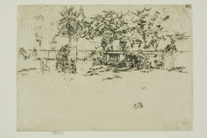 Mały taras, Ogrody Luksemburskie autorstwa James Abbott McNeill Whistler