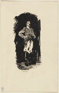 Mężczyzna w kraciastej koszuli autorstwa James McNeill Whistler