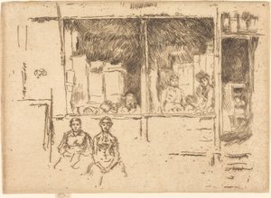Sklep z melonami, Hounsditch autorstwa James Abbott McNeill Whistler