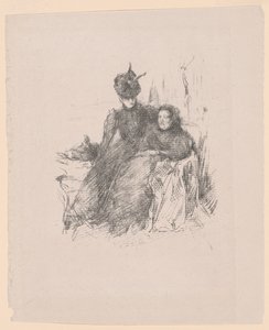 Matka i córka [La Mère Malade] autorstwa James McNeill Whistler