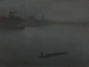Nokturn w kolorze niebieskim i srebrnym autorstwa James Abbott McNeill Whistler