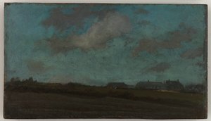 Notatka w kolorze niebieskim i opalowym — obłok słońca autorstwa James Abbott McNeill Whistler