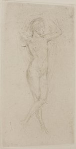 Naga dziewczyna z podniesionymi rękami autorstwa James Abbott McNeill Whistler