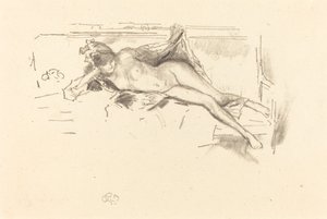 Naga modelka, leżąca autorstwa James Abbott McNeill Whistler