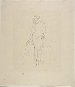 Naga modelka, stojąca autorstwa James Abbott McNeill Whistler