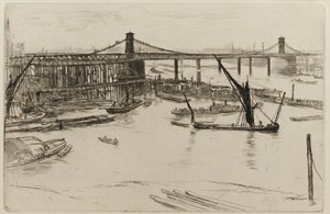 Stary most Hungerford autorstwa James Abbott McNeill Whistler