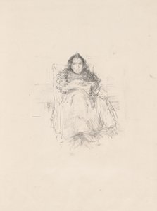 Studium portretowe: Pani Philip, nr 3 (recto) Studium portretowe: Geneviève Mallarmé (verso) autorstwa James Abbott McNeill Whistler