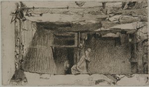 Zbieracze szmat, dzielnica Mouffetard, Paryż autorstwa James Abbott McNeill Whistler