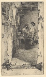 Zbieracze szmat, dzielnica Mouffetard, Paryż autorstwa James Abbott McNeill Whistler