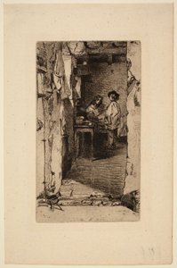 Zbieracze szmat, Quartier Mouffetard, Paryż autorstwa James McNeill Whistler