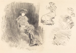 Czytanie autorstwa James Abbott McNeill Whistler