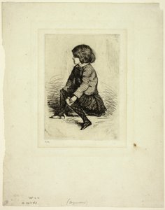 Seymour Haden, Jr, w pozycji siedzącej autorstwa James Abbott McNeill Whistler