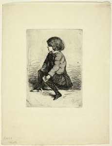 Seymour Haden, Jr, w pozycji siedzącej autorstwa James Abbott McNeill Whistler