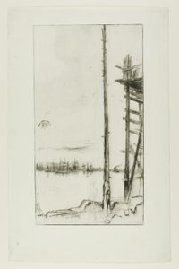 Stocznia stoczniowa, Liverpool autorstwa James McNeill Whistler