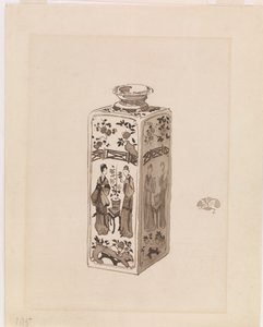 Kanister kwadratowy z długą szyją autorstwa James Abbott McNeill Whistler