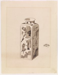Kanister kwadratowy z rozszerzaną szyjką autorstwa James Abbott McNeill Whistler