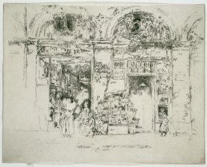Słoneczniki, targ St Germain, Paryż autorstwa James McNeill Whistler