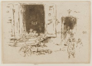Barrow - dzielnica Marolles, Bruksela autorstwa James Abbott McNeill Whistler