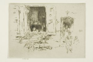 Barrow - dzielnica Marolles, Bruksela autorstwa James Abbott McNeill Whistler