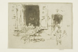 Barrow - dzielnica Marolles, Bruksela autorstwa James Abbott McNeill Whistler