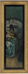 Niebieska dziewczyna (fragment): fioletowy i niebieski autorstwa James Abbott McNeill Whistler