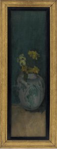 Niebieska dziewczyna (fragment): Żółty i niebieski autorstwa James Abbott McNeill Whistler
