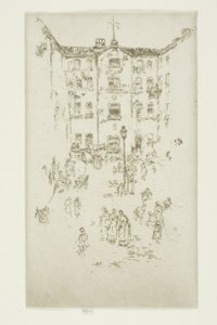 Dziedziniec, Bruksela autorstwa James Abbott McNeill Whistler