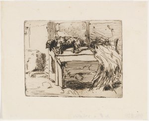 Pies w hodowli autorstwa James Abbott McNeill Whistler