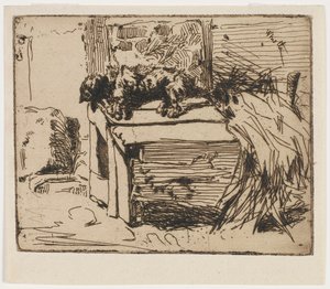 Pies w hodowli autorstwa James Abbott McNeill Whistler