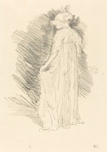 Drapowana postać, widok z tyłu autorstwa James Abbott McNeill Whistler