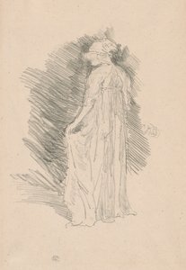 Drapowana postać, widok z tyłu autorstwa James Abbott McNeill Whistler