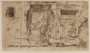 Sklep rybny, Wenecja autorstwa James Abbott McNeill Whistler
