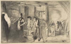 Kuźnia, z „Serii szesnastu akwafort przedstawiających sceny nad Tamizą i inne tematy” autorstwa James McNeill Whistler