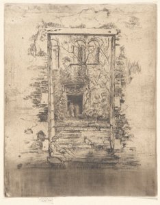 Ogród, z Drugiego Zestawu Weneckiego (Zestaw 26 Akwafort) autorstwa James Abbott McNeill Whistler