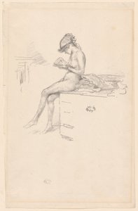 Mała naga modelka, czytanie autorstwa James Abbott McNeill Whistler