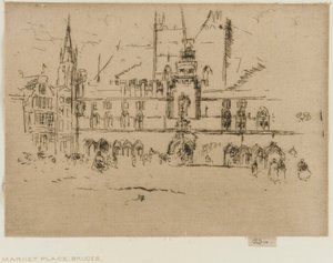 Rynek, Brugia autorstwa James Abbott McNeill Whistler