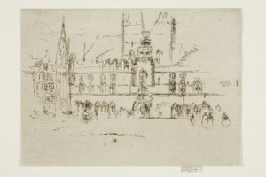 Rynek, Brugia autorstwa James Abbott McNeill Whistler