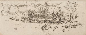 Panteon z tarasu, Ogrody Luksemburskie autorstwa James Abbott McNeill Whistler