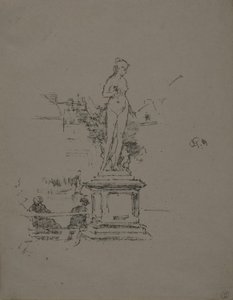 Statua, Ogrody Luksemburskie autorstwa James Abbott McNeill Whistler