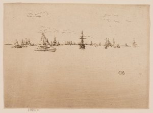 Statek z wieżyczką autorstwa James Abbott McNeill Whistler