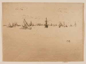 Statek z wieżyczką autorstwa James McNeill Whistler