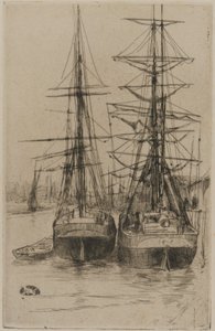 Dwa statki autorstwa James Abbott McNeill Whistler