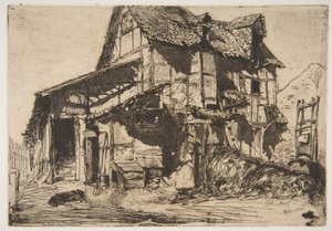 Niebezpieczna kamienica czynszowa (Stare gospodarstwo) autorstwa James McNeill Whistler