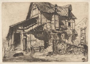 Niebezpieczna kamienica, z francuskiego planu (Douze Eaux-Fortes d autorstwa James Abbott McNeill Whistler