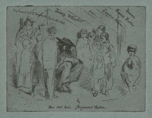 Strona tytułowa "Dwanaście akwafort z natury" autorstwa James Abbott McNeill Whistler